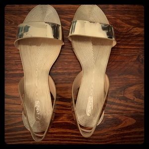 Aldo gold sandals size 7.5